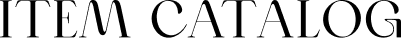 Item Catalog